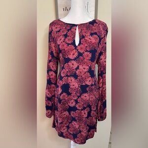 element Eden Long Sleeve Floral Mini Drees Size Large